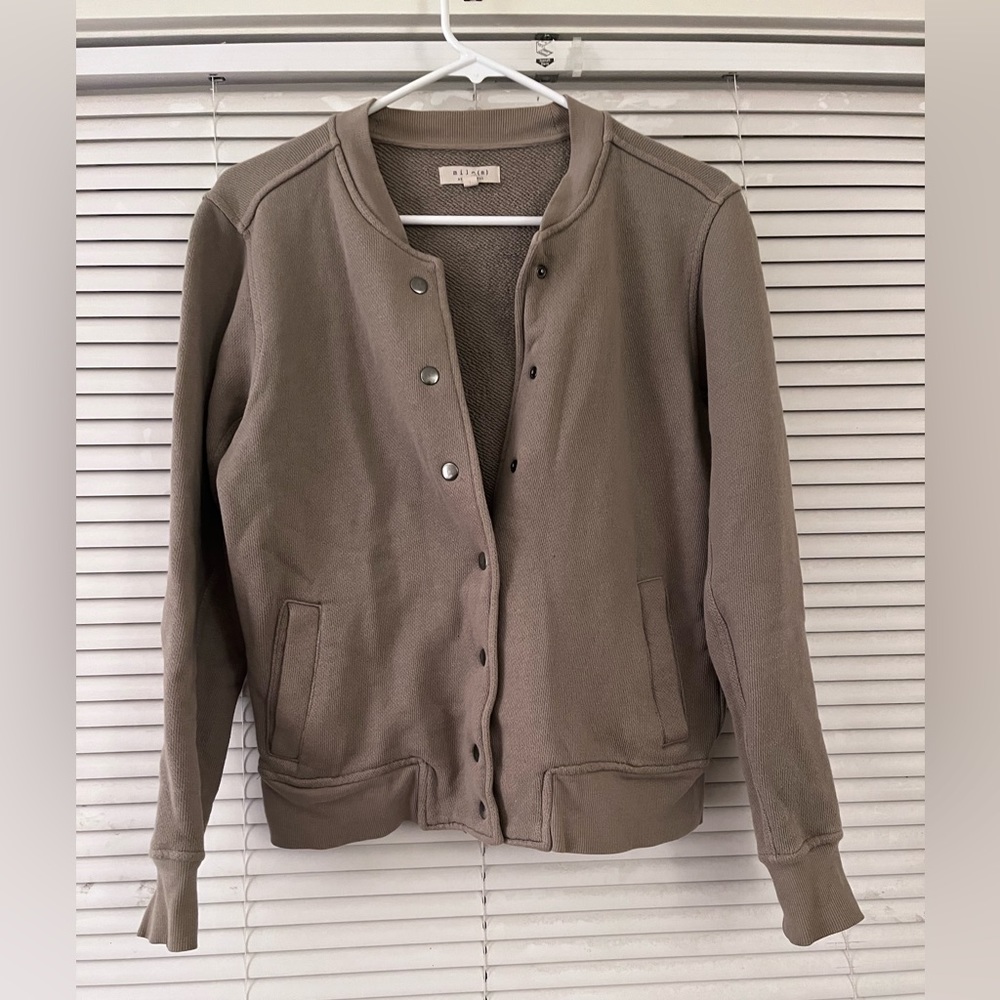 Mile(s) by Madewell Cotton Bomber Sweatshirt (S)